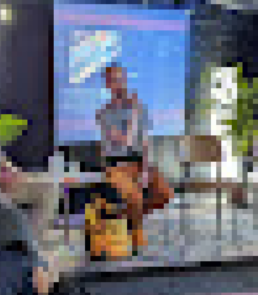Pixelated image of Adam Procter speaking at event due to slow internet while trying to review image 