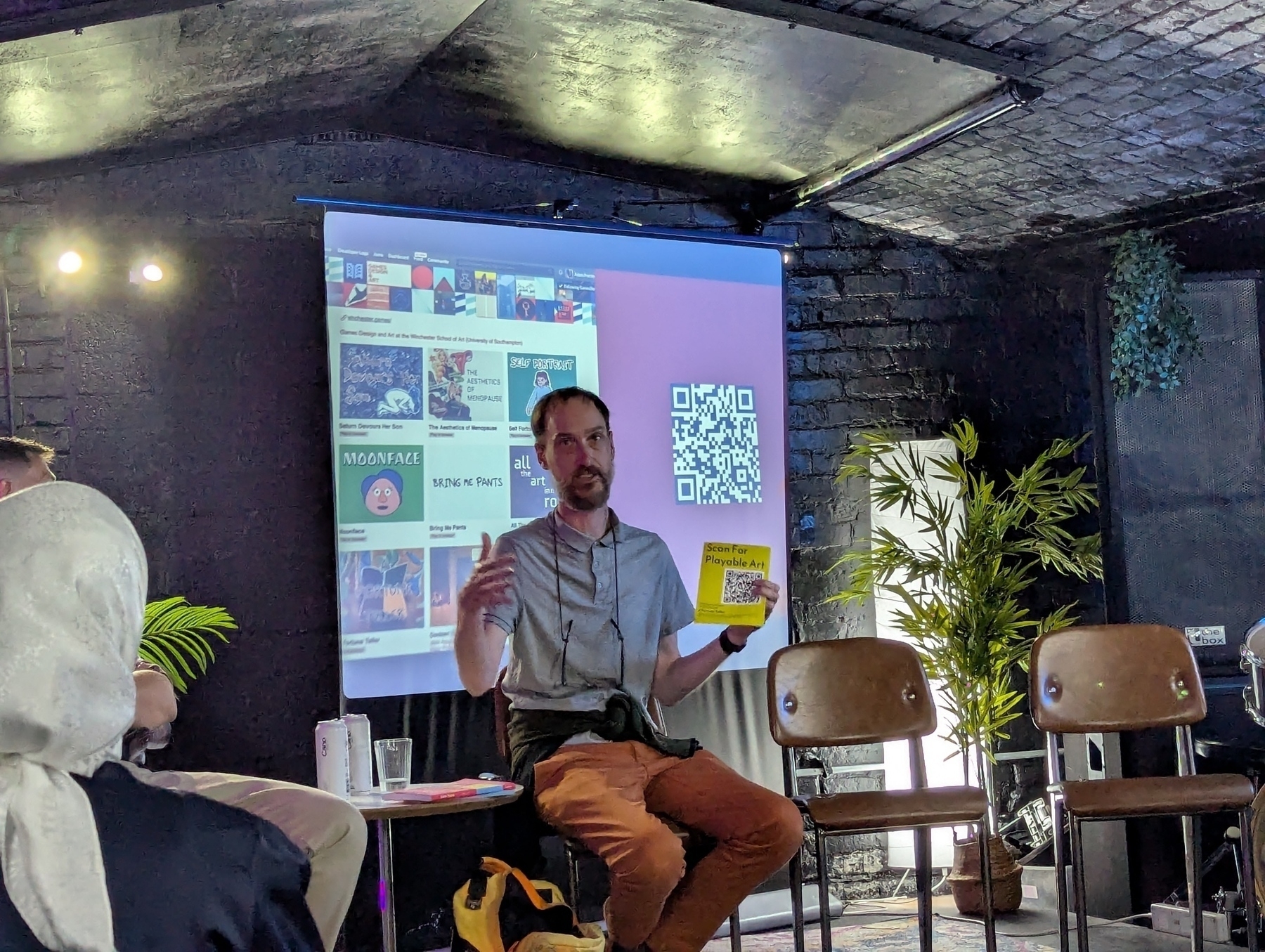 Photo of Adam Procter speaking in Planet Sounds Southampton 