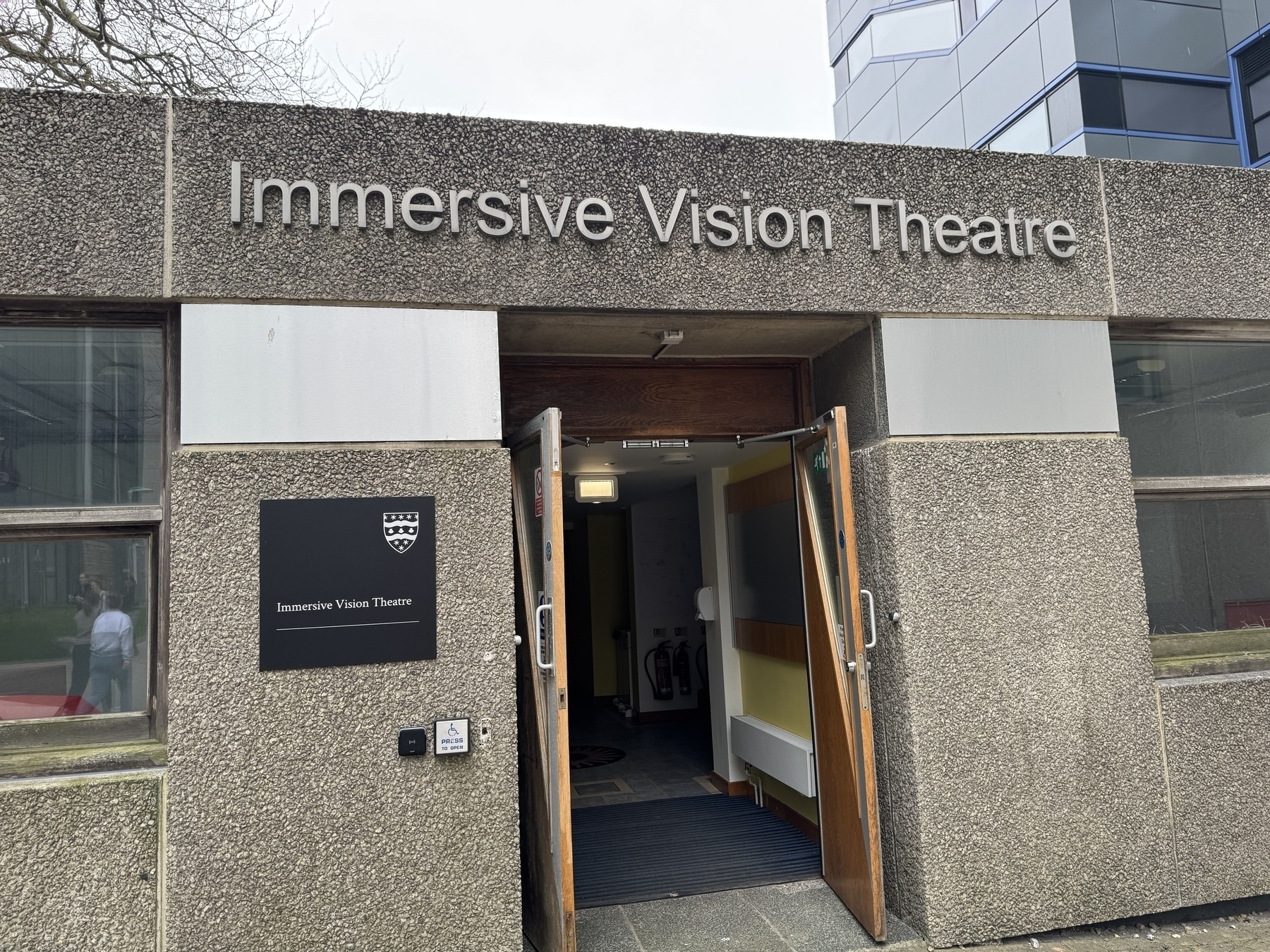 Photo to one of the University of Plymouth buildings this one was the Immersive Vision Theatre an old Planetarium now with a digital wrap around dome system 